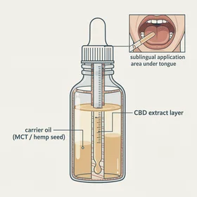 Anatomy of a CBD oil tincture bottle